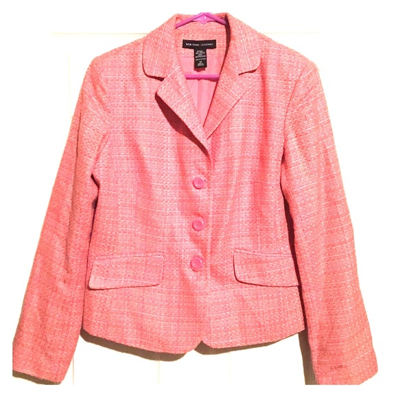 NWOT Multicolor pink/orange tweed spring jacket