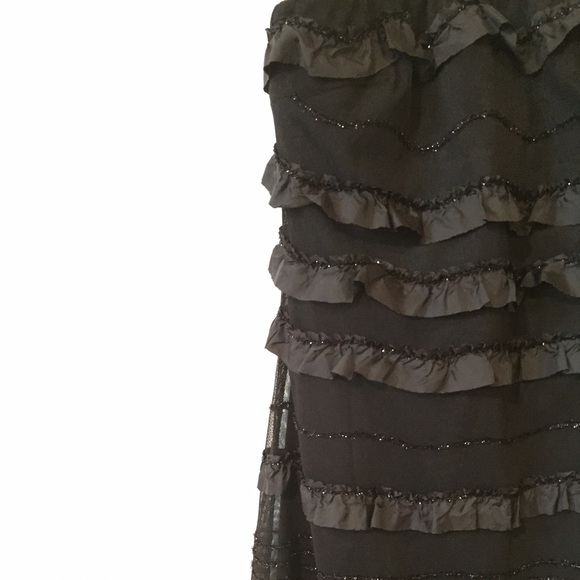 Bari Jay Black embellished evening formal dress