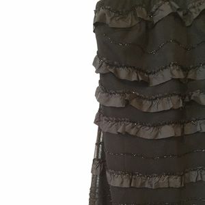 Bari Jay Black embellished evening formal dress