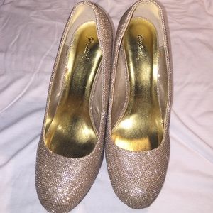 Gold Platform Heels