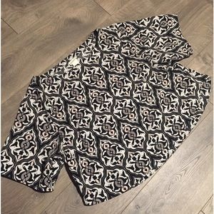 H&M Short Sleeve Allover Printed Blouse