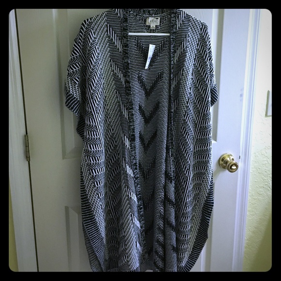 LA Hearts Sweaters - LA hearts knee/calf length, short sleeve cardigan