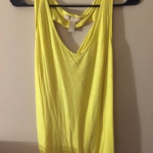 Yellow banana republic tank top