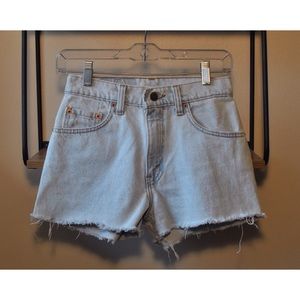 Levi's high waisted jean cut off shorts