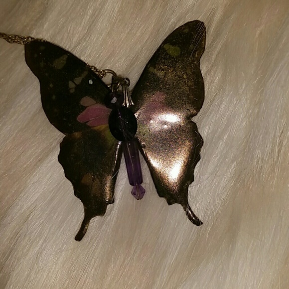 Genuine Butterfly necklace - Picture 2 of 4