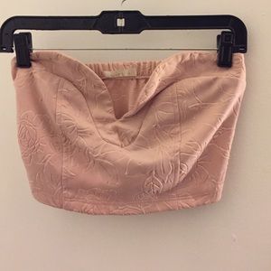 Nude pink crop top