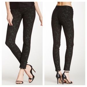 7FAM Gwenevere green lace skinnies