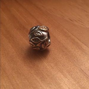 NWOT RETIRED Pandora Two tone leaf charm