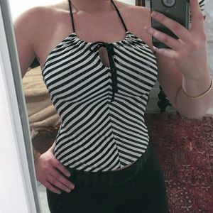 Low back halter top
