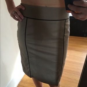 SOLD Ann Taylor Tan Pencil Skirt