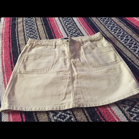 Beige Mini Skirt