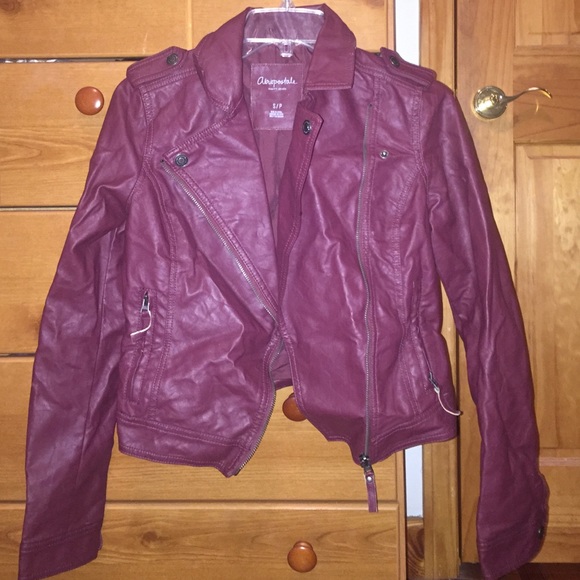 Aeropostale leather jacket !!