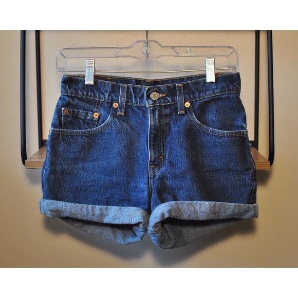 Levi's high waisted jean shorts