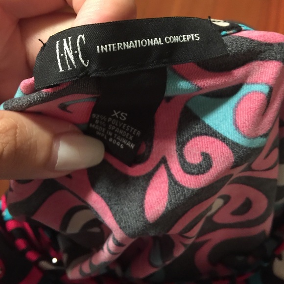 INC multi-colored tunic/dress - Picture 2 of 2