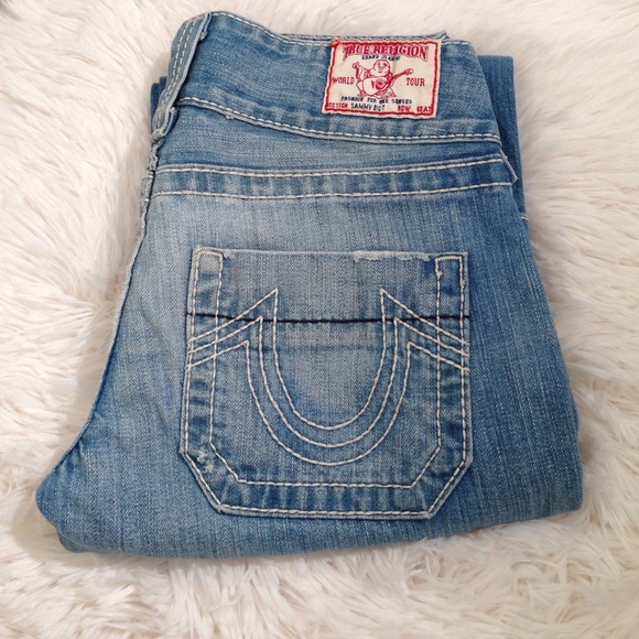 True Religion Sammy Big T Crop Denim Jeans