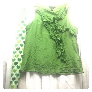 St. Patrick's Day Blouse w Green Hearts Scarf