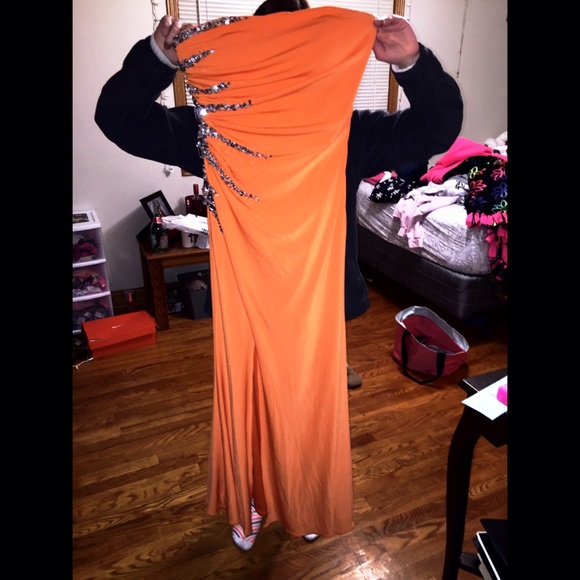 Orange prom dress - Picture 3 of 4