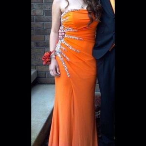 Orange prom dress