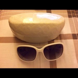 COACH White Framed Gretchen Sunglasses S6015