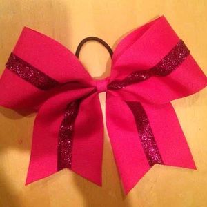 Pink cheer bow