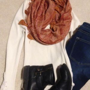 Thermal Shirt with Embellishments - Cream