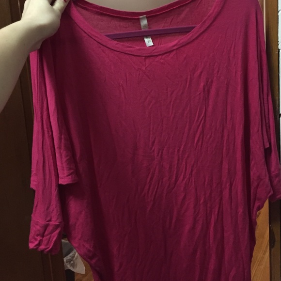 Solid pink leggings top