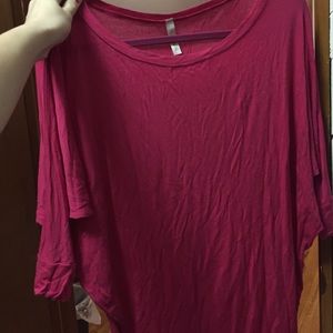 Solid pink leggings top