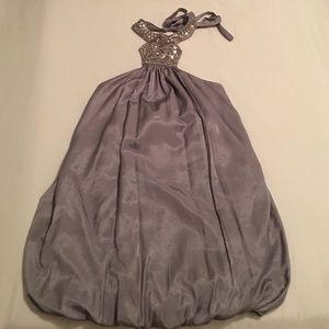 Silver studded halter dress