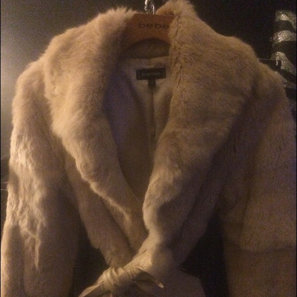 Bebe Tan Fur Coat