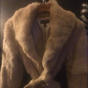 Bebe Tan Fur Coat