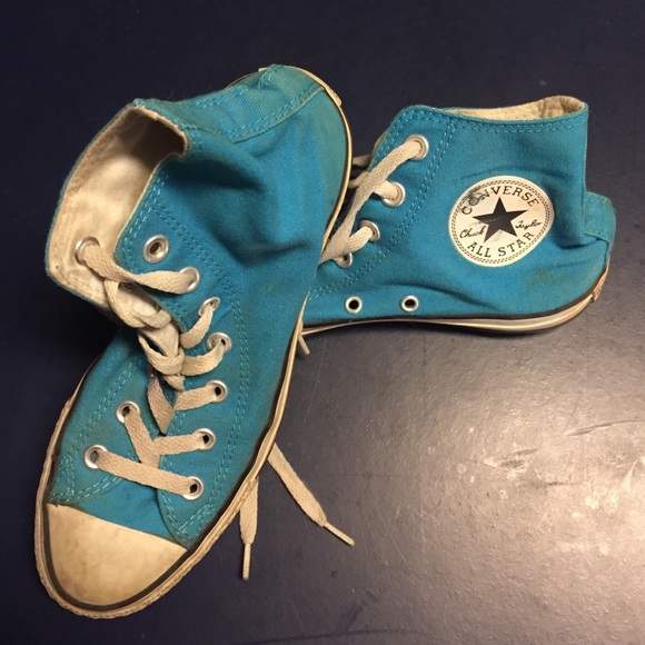 Blue Hightop Converse