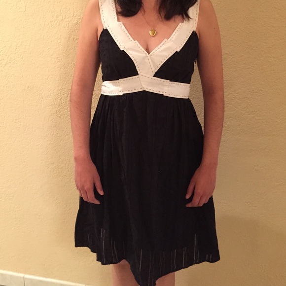 BCBG black and white dress
