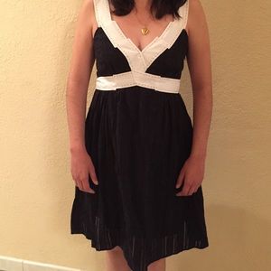 BCBG black and white dress