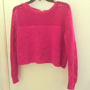 Knit crop top sweater