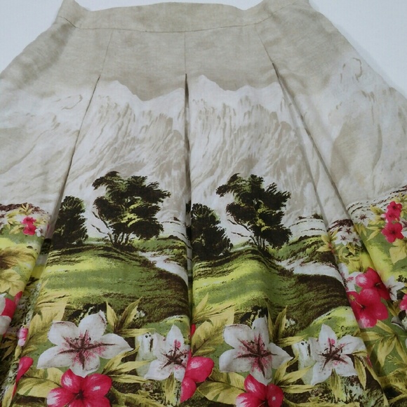 Pleated Linen Skirt - Picture 4 of 4