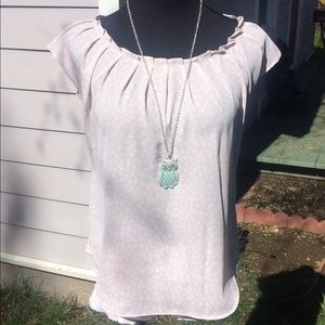 Light Pink Patterned Blouse