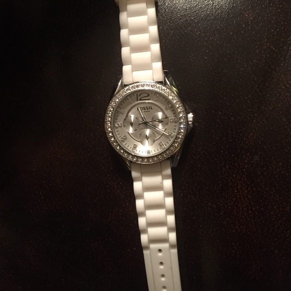 Fossil Es2344 'Riley' White Multi-Function Chrono - image 1