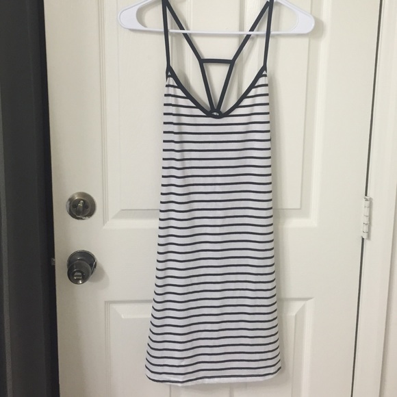 Black and White striped dress