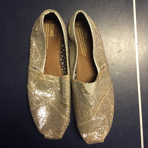 Silver sparkled TOMS