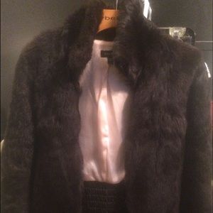Bebe brown fur coat