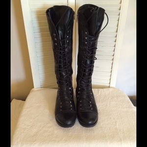 Charlotte Russe Black Leather Boots