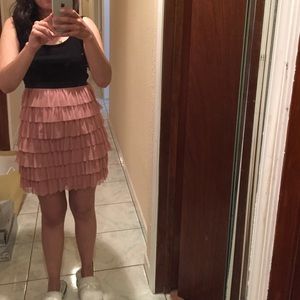 Black and blush pink dress