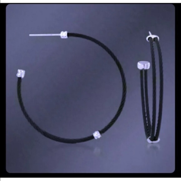 Philippe Charioll Cable Double Cable Hoops w/18K