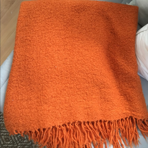 Orange ikea throw blanket