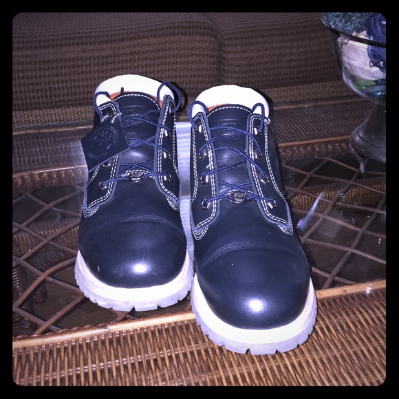 Navy Blue Leather Timberland Nellie