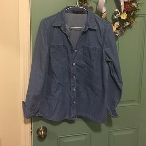 The Limited Chambray Top