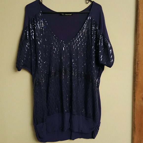 Long sequined top