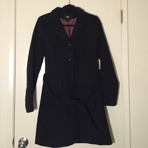 Knee Length Black Coat