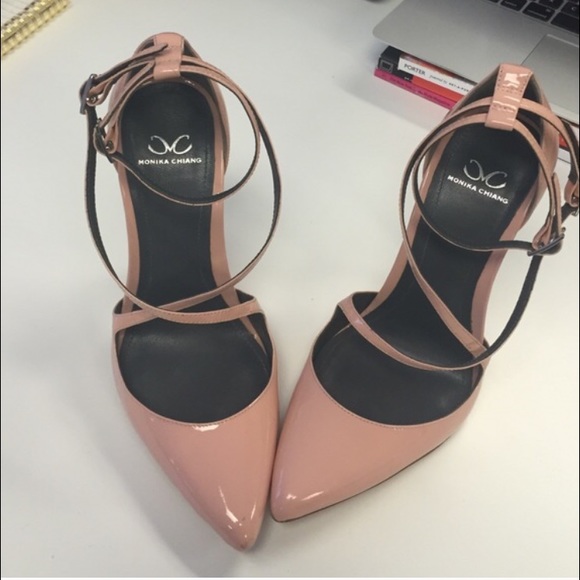 Monika Chiang nude/blush colored heels