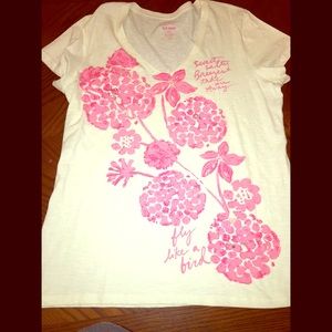 LOWER PRICE!! Old Navy Pink/Cream Embellished Tee